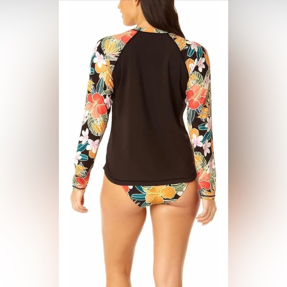 NEW with tags Hurley Ladies Long Sleeve Rashguard, Caribbean Dreamin (S) - Picture 2 of 6